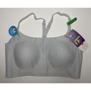 Hanes Womens Ultimate Ultra Light Comfort Racerback Bra DHHU43 Grey Large NEW